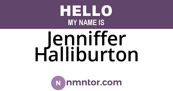 Jenniffer Halliburton