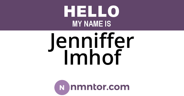 Jenniffer Imhof