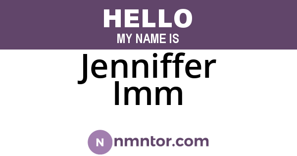 Jenniffer Imm