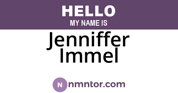 Jenniffer Immel