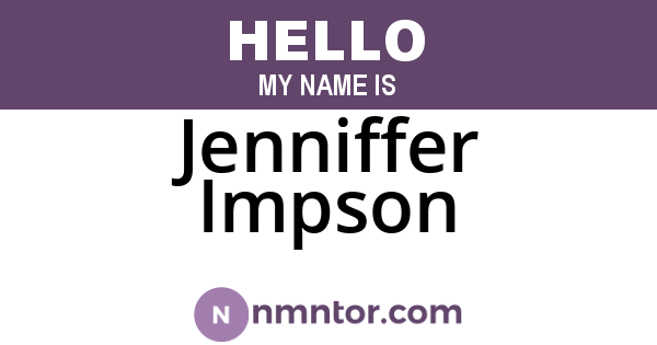 Jenniffer Impson