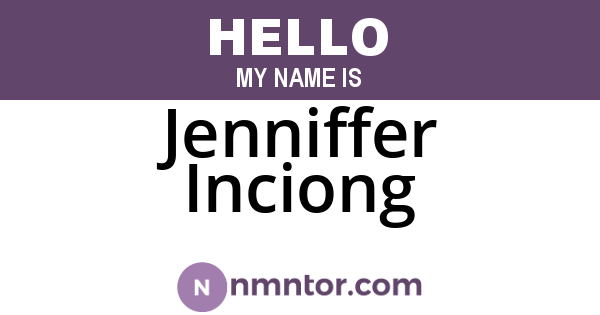 Jenniffer Inciong