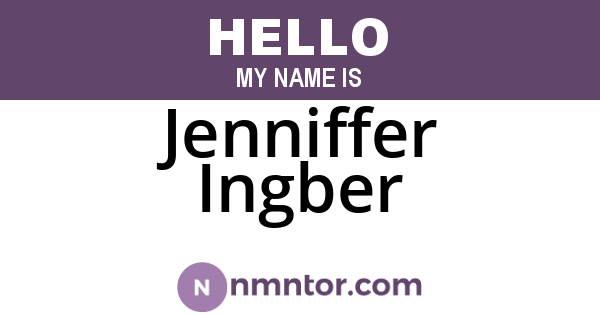 Jenniffer Ingber