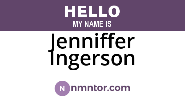 Jenniffer Ingerson