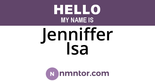 Jenniffer Isa