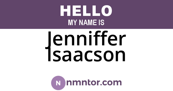 Jenniffer Isaacson