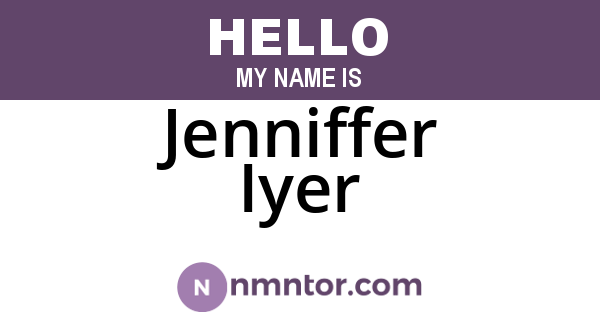 Jenniffer Iyer
