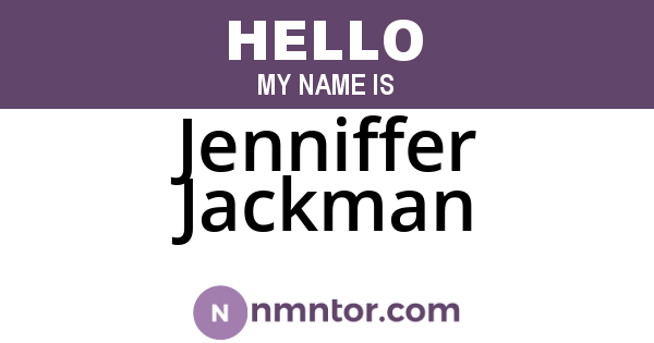Jenniffer Jackman