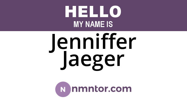 Jenniffer Jaeger