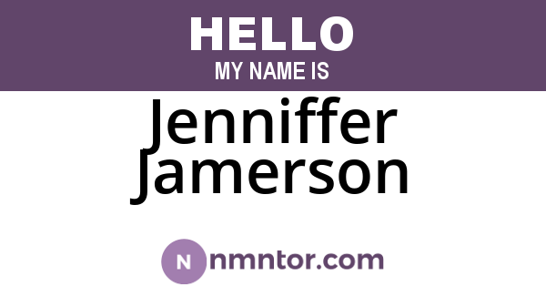 Jenniffer Jamerson