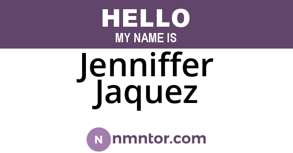 Jenniffer Jaquez