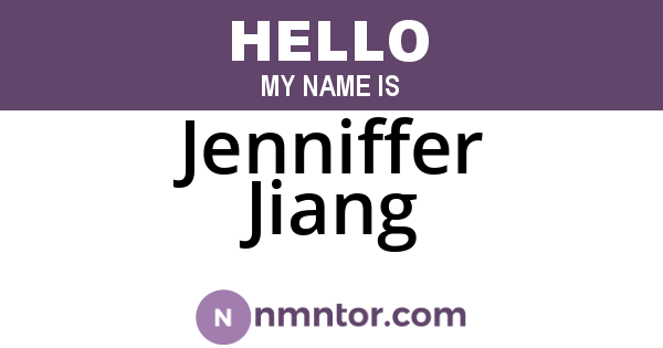 Jenniffer Jiang
