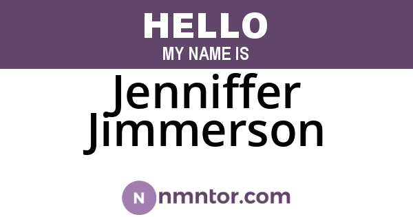 Jenniffer Jimmerson