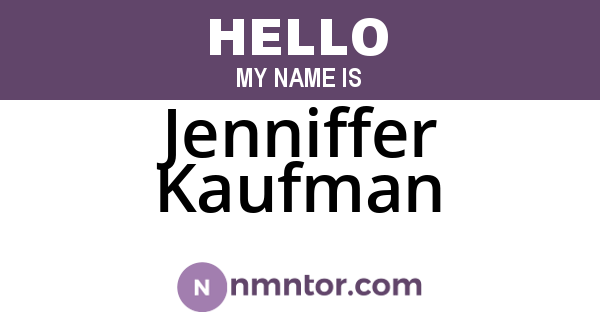 Jenniffer Kaufman