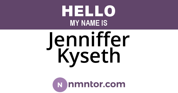 Jenniffer Kyseth