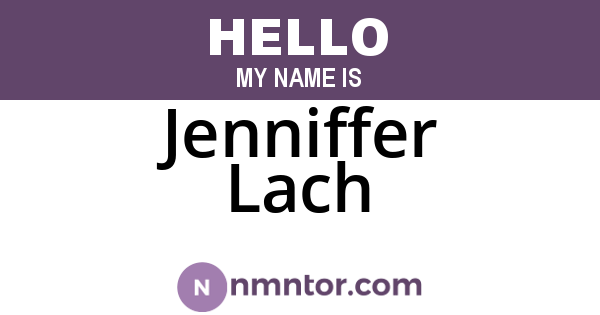 Jenniffer Lach
