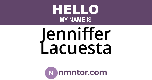 Jenniffer Lacuesta