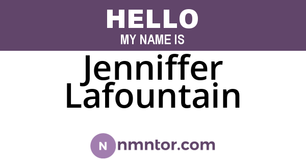Jenniffer Lafountain