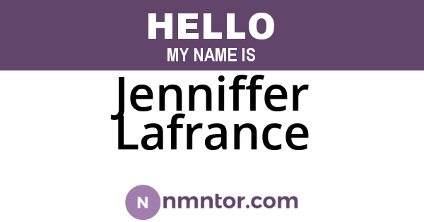 Jenniffer Lafrance