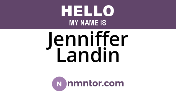 Jenniffer Landin
