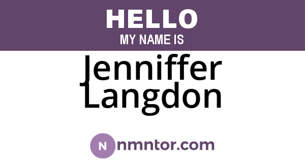 Jenniffer Langdon