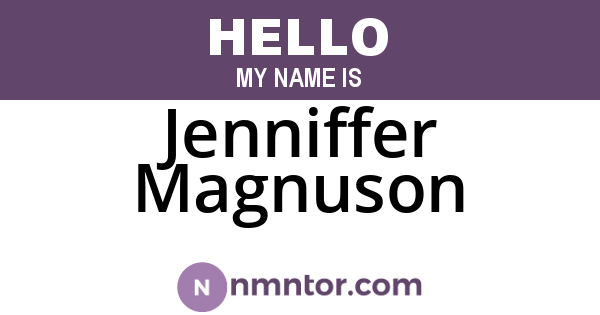 Jenniffer Magnuson