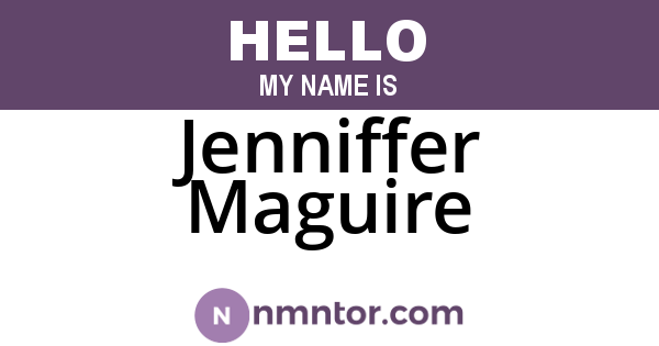 Jenniffer Maguire