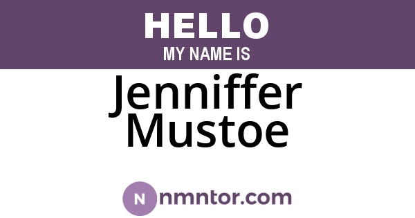 Jenniffer Mustoe