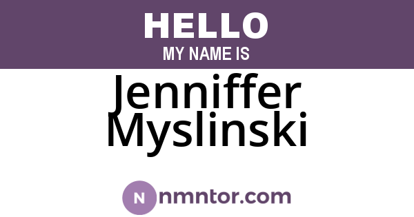 Jenniffer Myslinski