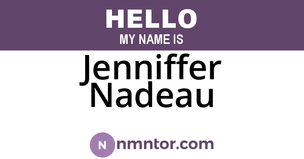 Jenniffer Nadeau