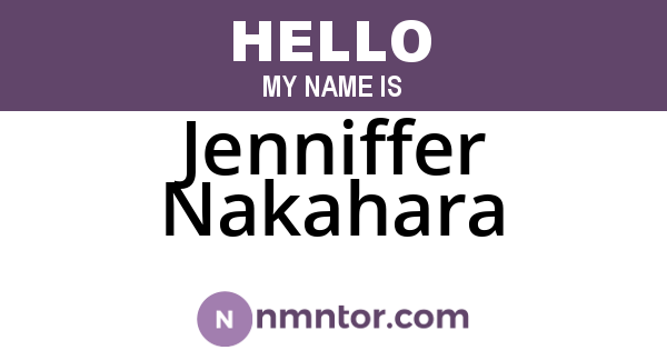 Jenniffer Nakahara