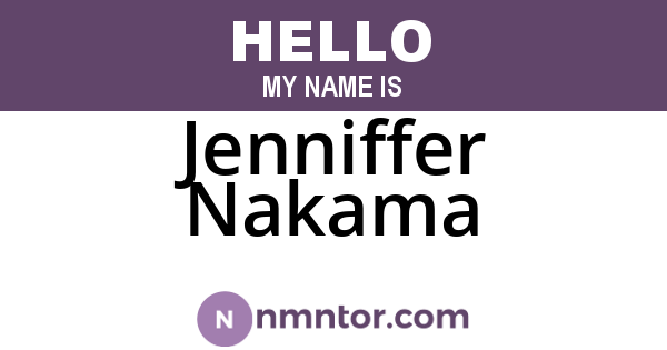 Jenniffer Nakama