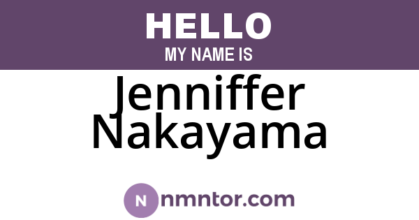 Jenniffer Nakayama