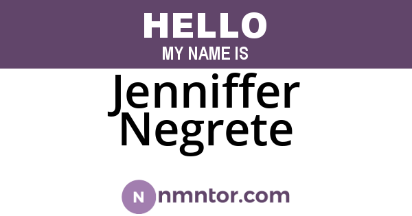 Jenniffer Negrete