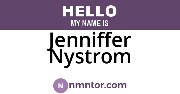 Jenniffer Nystrom