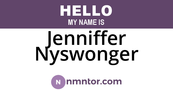 Jenniffer Nyswonger
