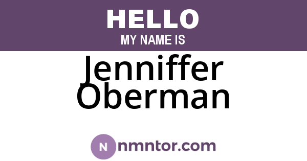 Jenniffer Oberman