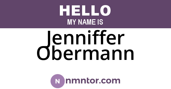 Jenniffer Obermann