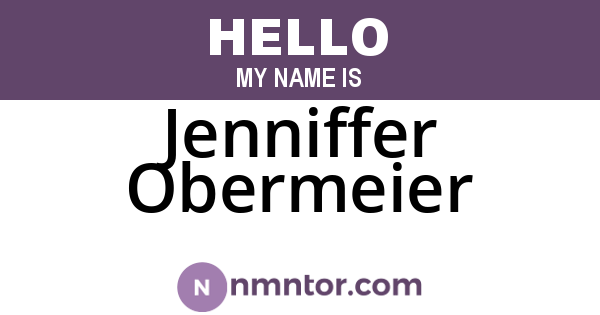 Jenniffer Obermeier