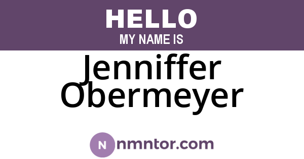 Jenniffer Obermeyer
