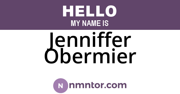 Jenniffer Obermier