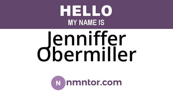 Jenniffer Obermiller