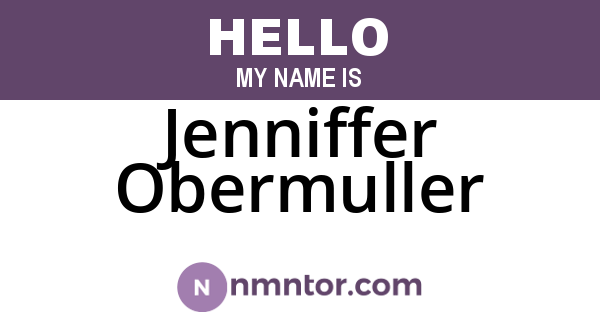 Jenniffer Obermuller
