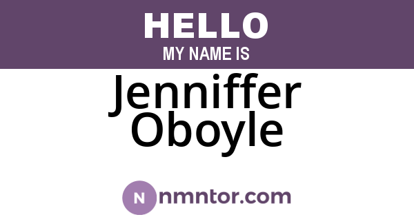 Jenniffer Oboyle