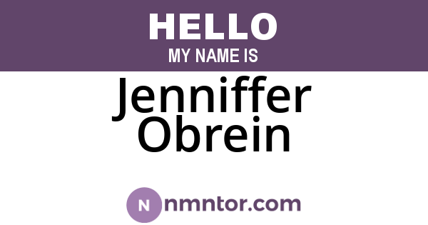 Jenniffer Obrein