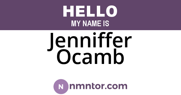 Jenniffer Ocamb