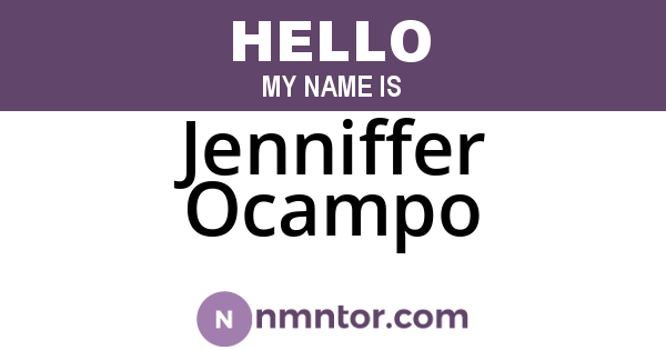 Jenniffer Ocampo
