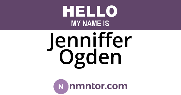 Jenniffer Ogden