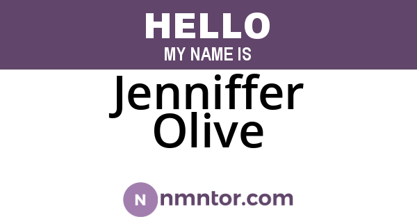 Jenniffer Olive