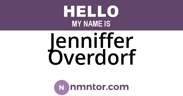 Jenniffer Overdorf